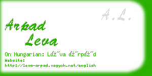 arpad leva business card